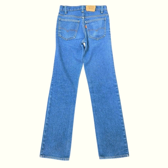 1980s Vintage Orange Tab Student Levi's Blue Jeans Mens Size 29X34 - Picture 4 of 6